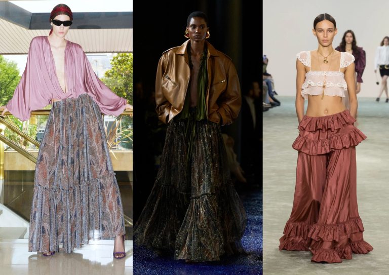 La falda boho toma el control del otoño