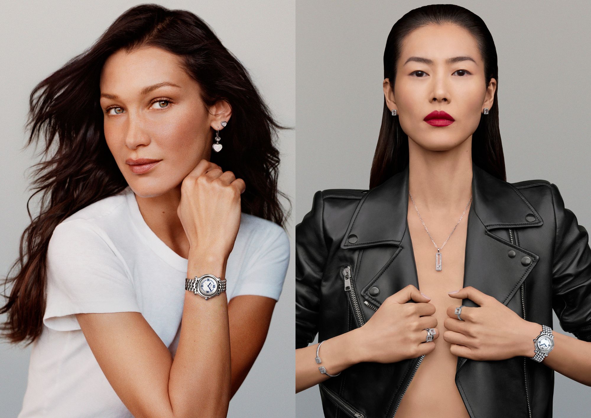 Chopard celebra 50 años de Happy Diamonds con Bella Hadid y Liu Wen